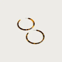 Tortoise hoop earrings