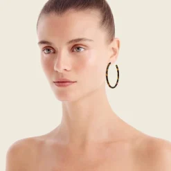 Tortoise hoop earrings
