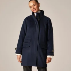 Toscana coat in drapey wool blend