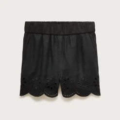 Tropez eyelet short in linen