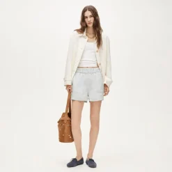 Tropez short in linen stripe