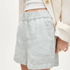 Tropez short in linen stripe