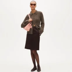 Trouser pencil skirt in duchesse satin