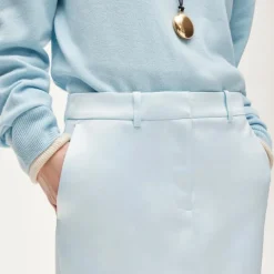 Trouser pencil skirt in duchesse satin