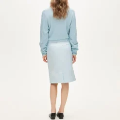 Trouser pencil skirt in duchesse satin