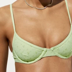 Underwire eyelet bikini top