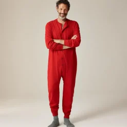 Union suit in premium-weight cotton