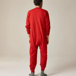Union suit in premium-weight cotton