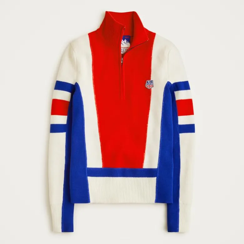 U.S. Ski & Snowboard by J.Crew graphic quarter-zip sweater in vintage wool