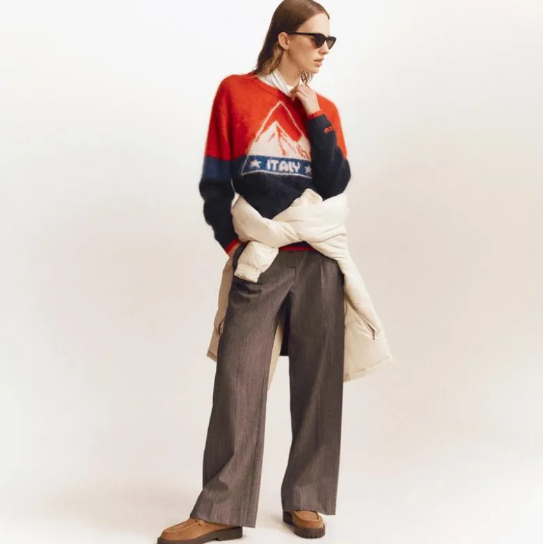 U.S. Ski & Snowboard by J.Crew graphic crewneck sweater in brushed cashmere