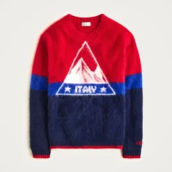 U.S. Ski & Snowboard by J.Crew graphic crewneck sweater in brushed cashmere