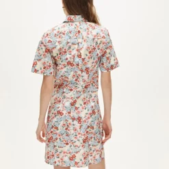 Utility shirt-dress in floral print