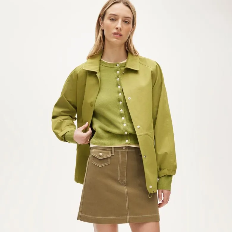 Utility-pocket mini skirt