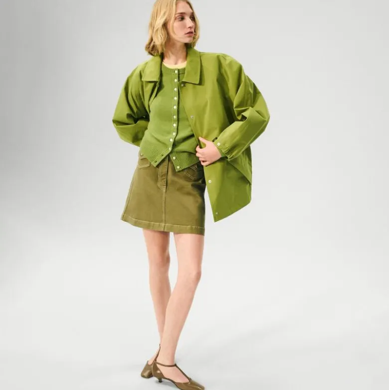 Utility-pocket mini skirt