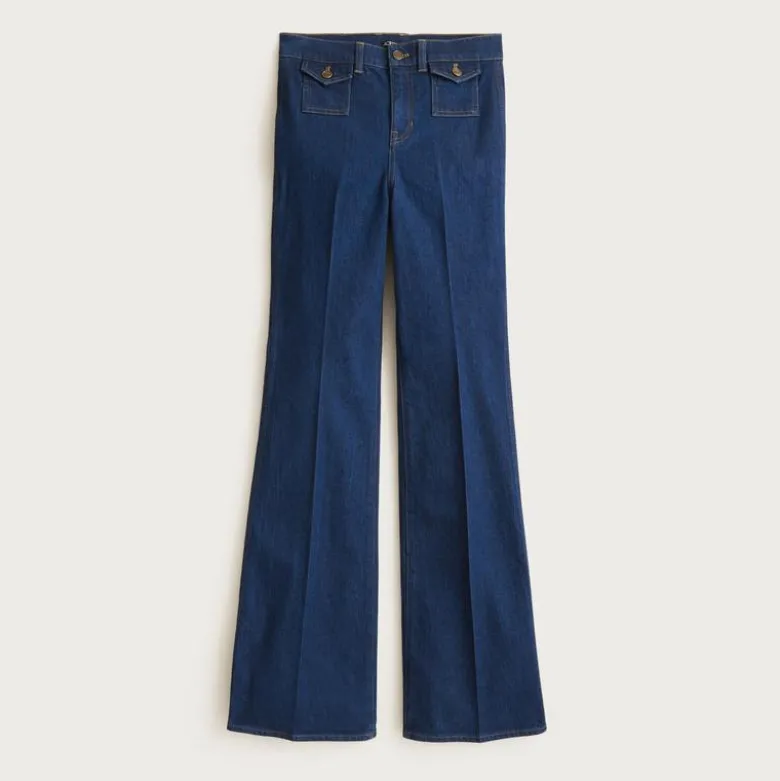 Vintage flare jean with flap pockets
