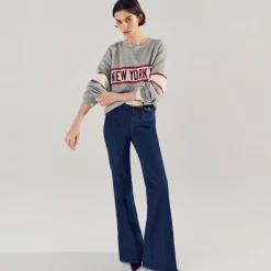 Vintage flare jean with flap pockets