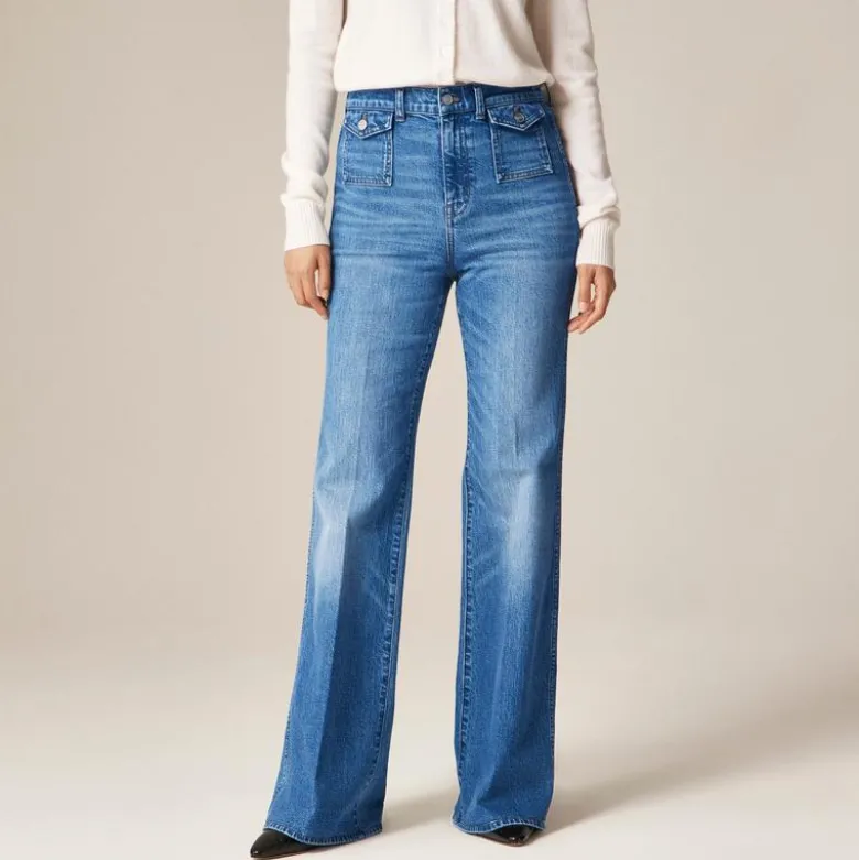 Vintage flare jean with flap pockets