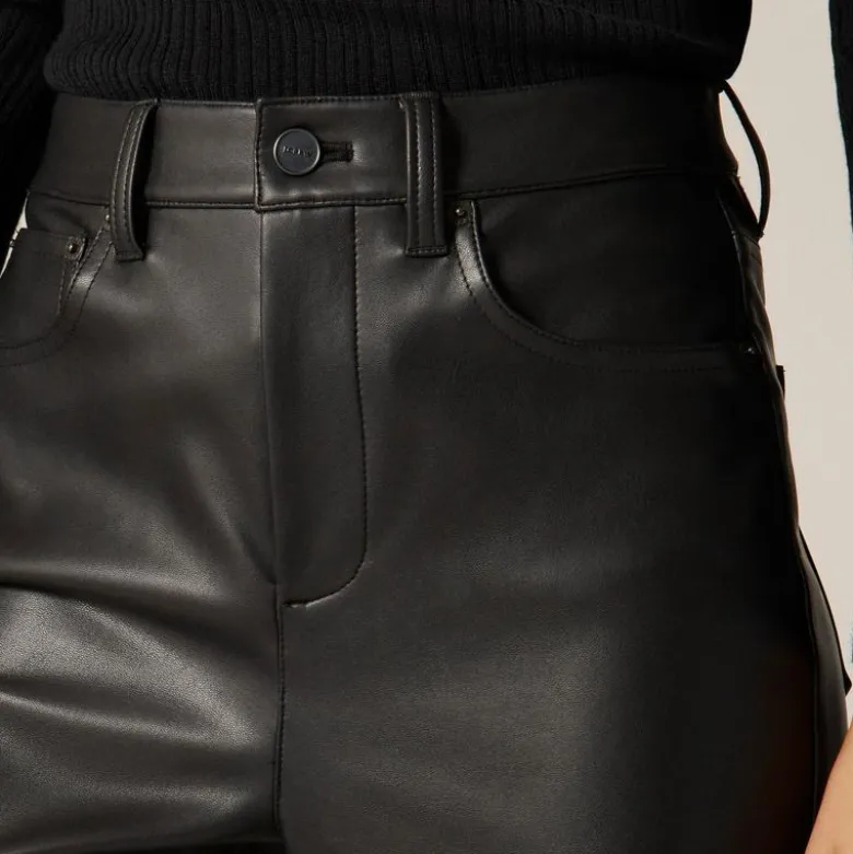 Vintage flare pant in faux leather