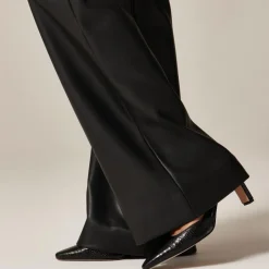 Vintage flare pant in faux leather