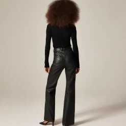 Vintage flare pant in faux leather