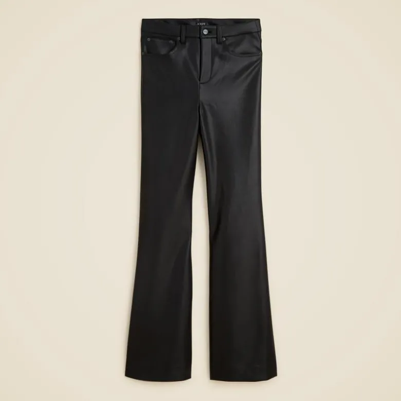 Vintage flare pant in faux leather