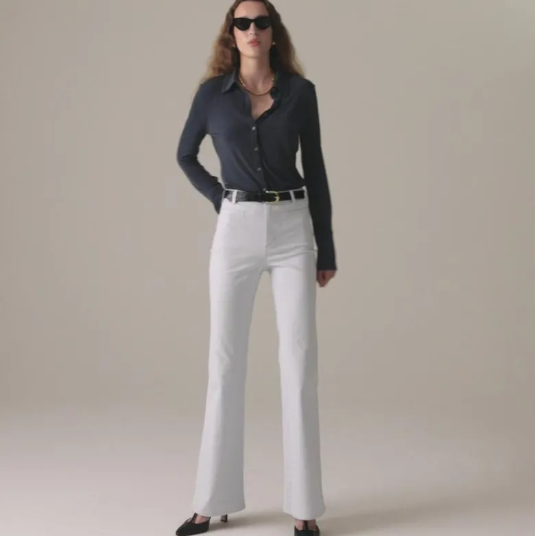 Vintage flare pant in washed twill