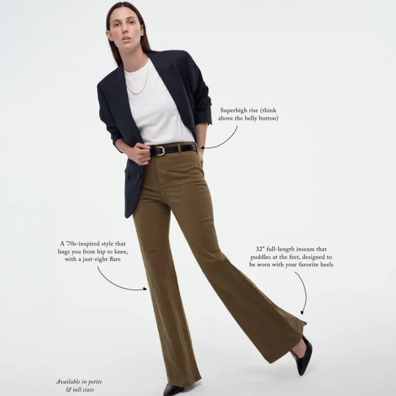 Vintage flare pant in washed twill