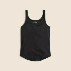 Vintage rib shelf-bra tank top