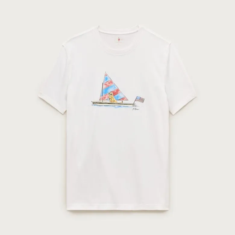Vintage-wash cotton graphic T-shirt