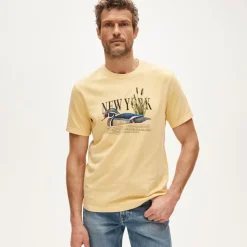 Vintage-wash cotton graphic T-shirt