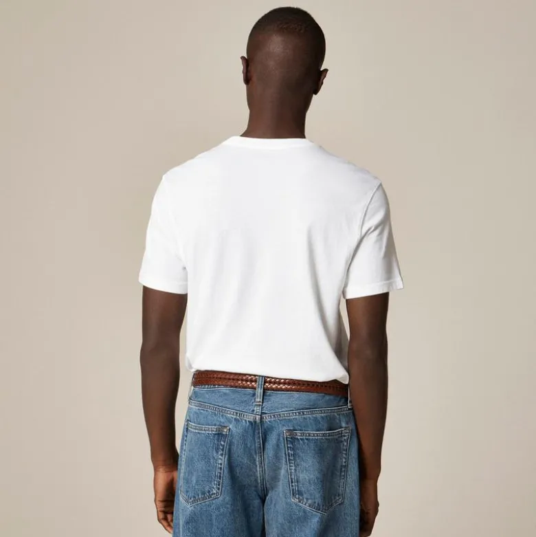 Vintage-wash cotton pocket T-shirt