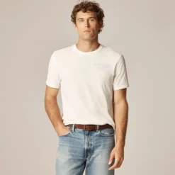 Vintage-wash cotton "Powder Day" graphic T-shirt