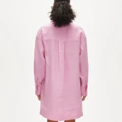 V-neck popover dress in linen