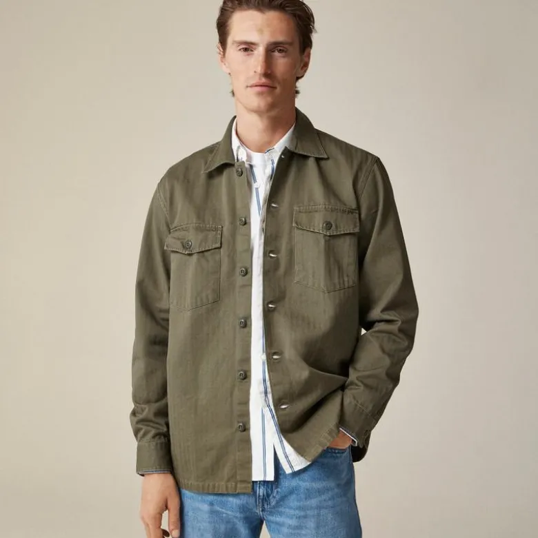 Wallace & Barnes cotton herringbone workshirt