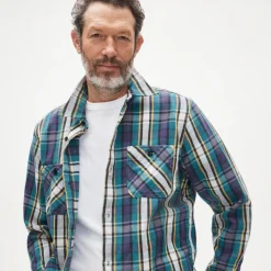 Wallace & Barnes cotton twill workshirt in plaid