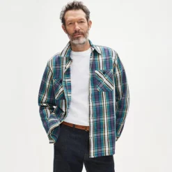 Wallace & Barnes cotton twill workshirt in plaid