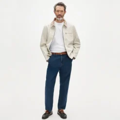Wallace & Barnes creased slant-pocket jean in Japanese selvedge denim