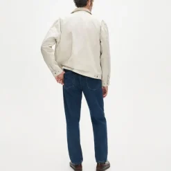 Wallace & Barnes creased slant-pocket jean in Japanese selvedge denim