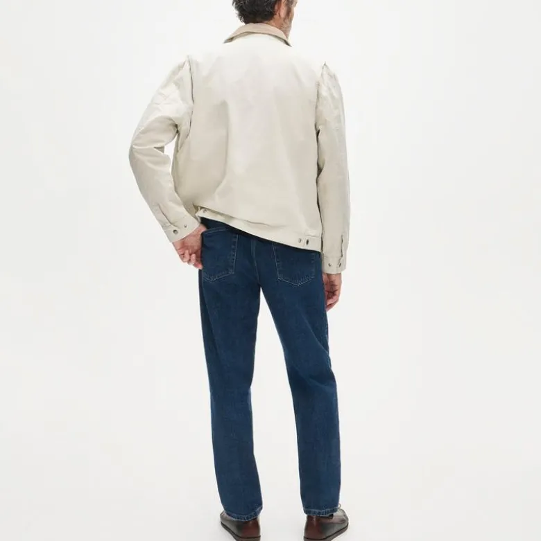 Wallace & Barnes creased slant-pocket jean in Japanese selvedge denim