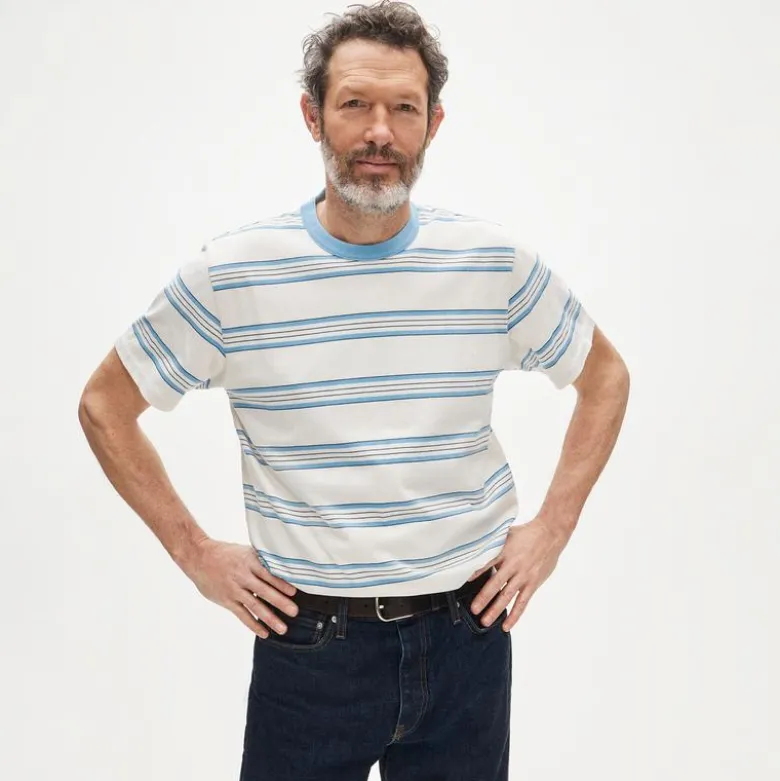 Wallace & Barnes heritage-weight cotton T-shirt in stripe