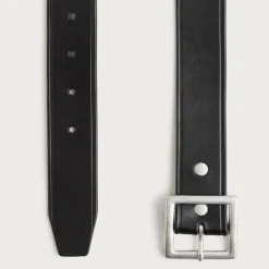 Wallace & Barnes Italian leather belt with square brass buckle