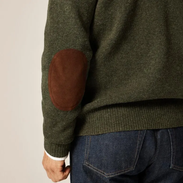 Wallace & Barnes wool sweater with suede