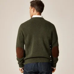 Wallace & Barnes wool sweater with suede