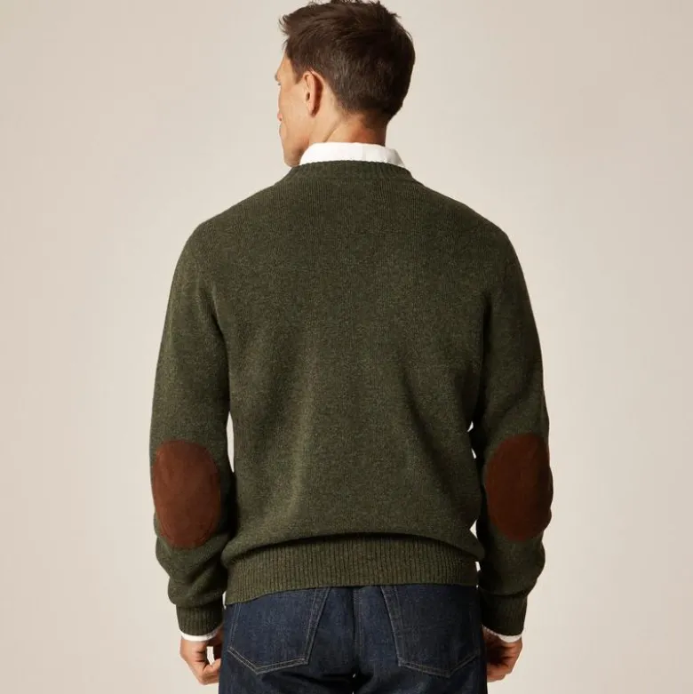 Wallace & Barnes wool sweater with suede