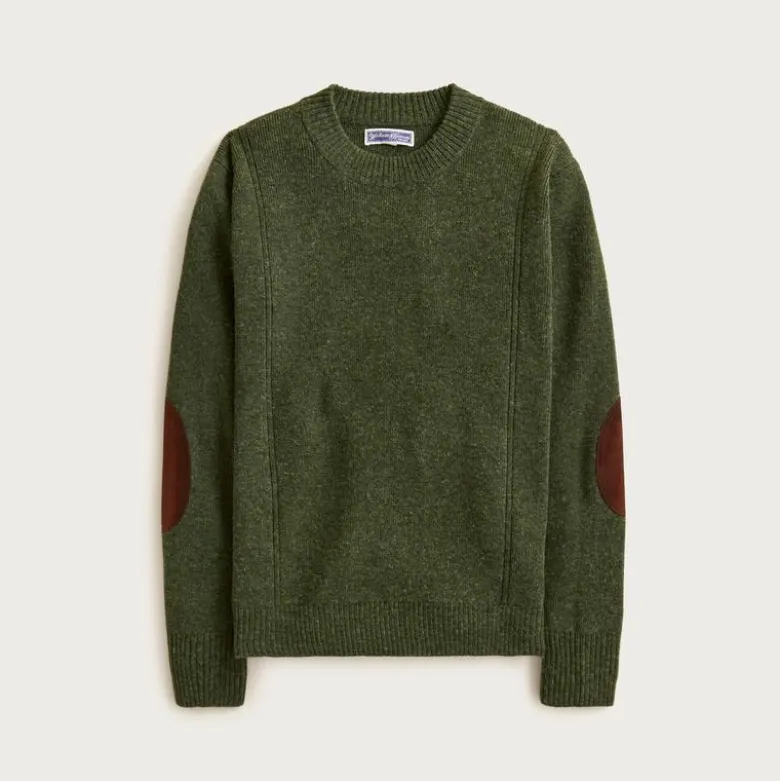 Wallace & Barnes wool sweater with suede