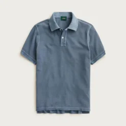 Washed piqué polo shirt