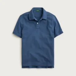 Washed piqué polo shirt