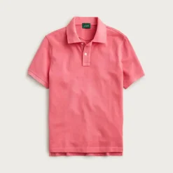 Washed piqué polo shirt