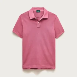 Washed piqué polo shirt