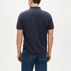 Washed piqué polo shirt in stripe